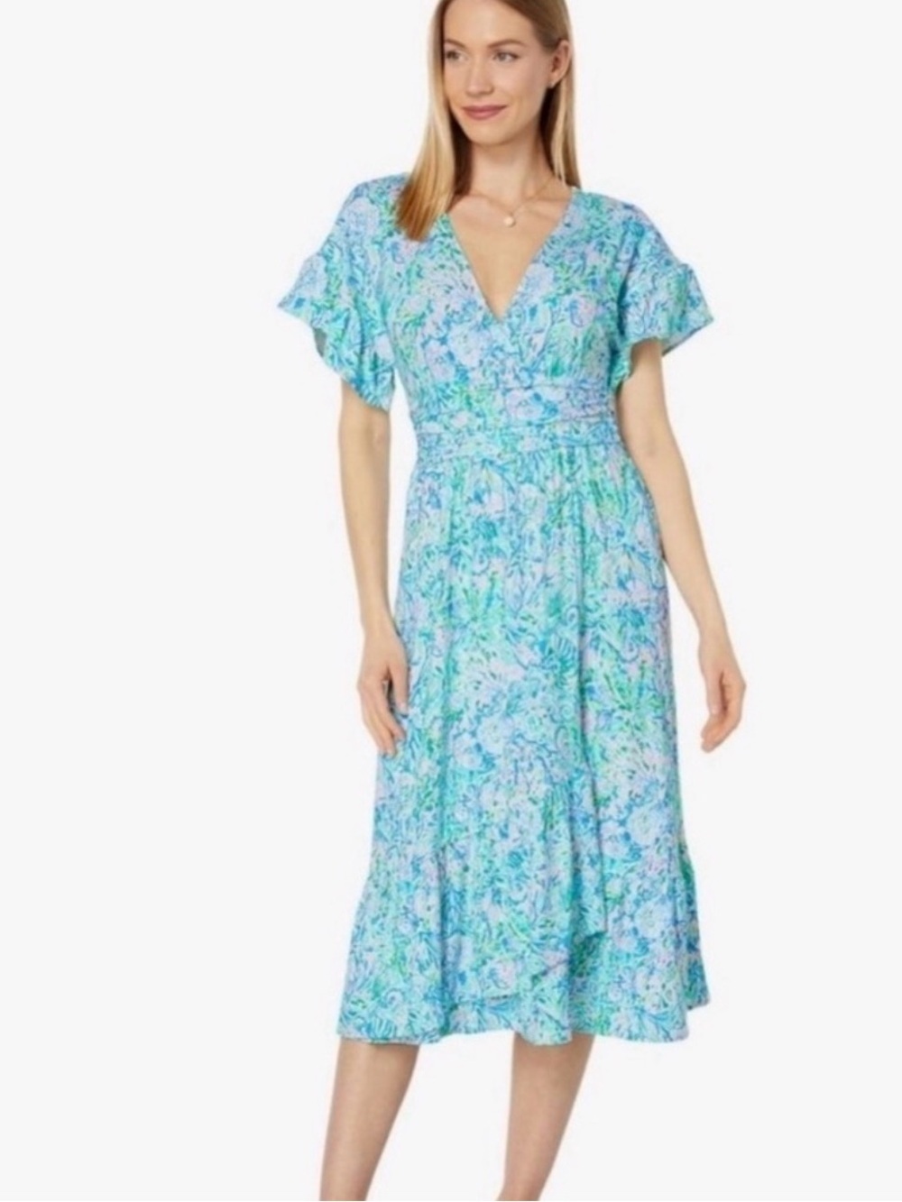 Lilly Pulitzer Juliet Ruffle Midi Dress Size Small